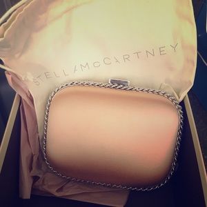 Stella McCartney brand new hard clutch satin